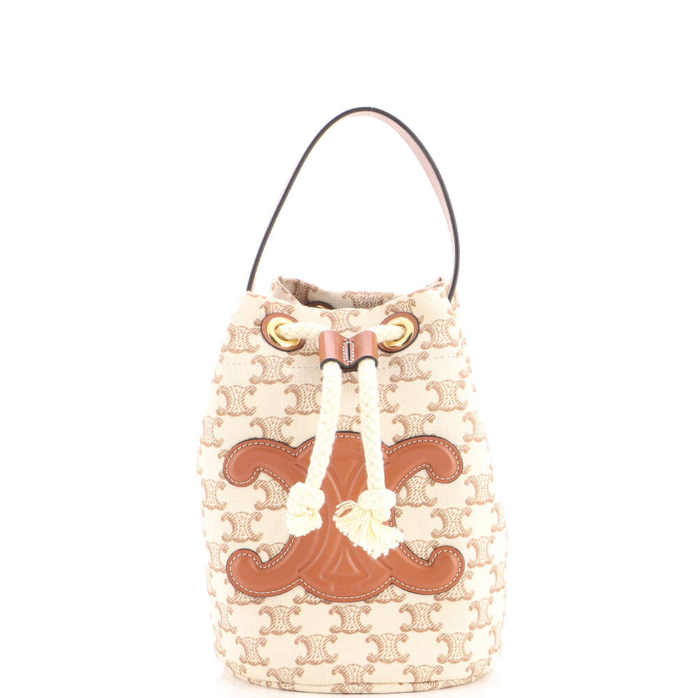 Celine Triomphe Drawstring Bucket Bag #335543C13B